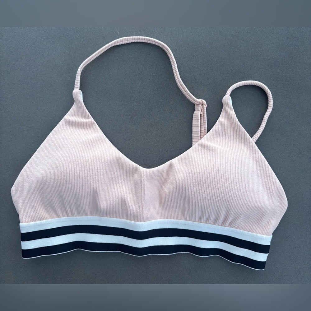 Sweaty Betty Ribbed Triangle Bikini Top XS Pink